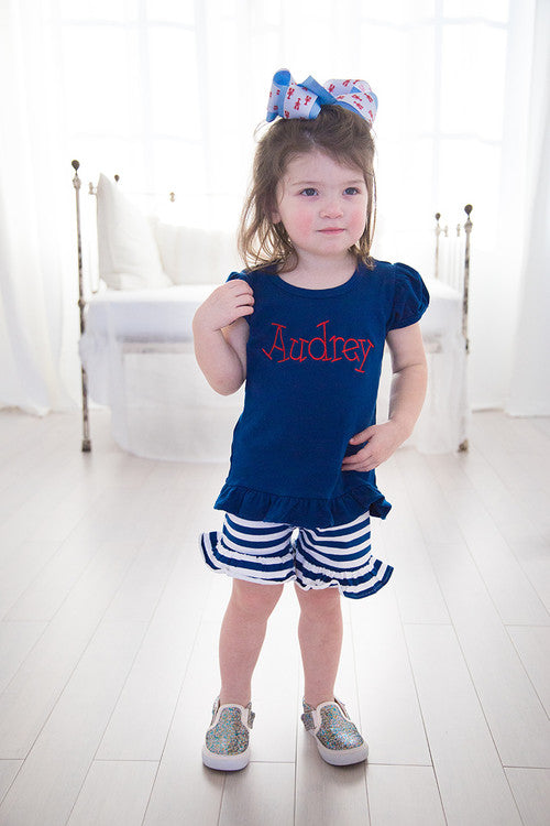 Girls Knit Ruffled Shorties