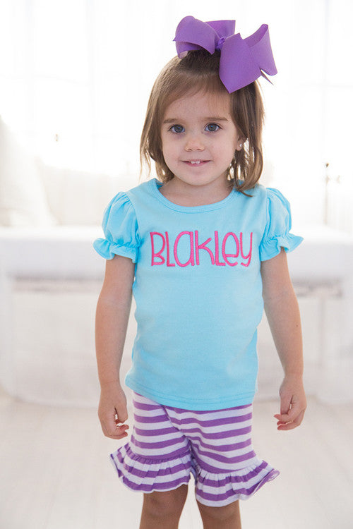 Girls Knit Ruffled Shorties