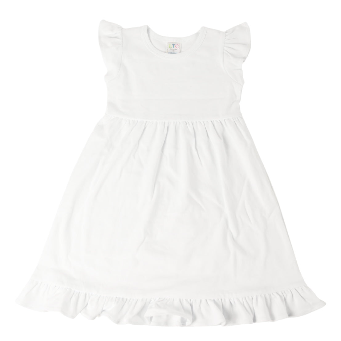 Girls Ruffle Flutter Sleeve Dress