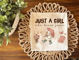 Just a Girl Who Loves Jesus Girl's T-shirt