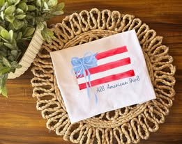 All American Girl Bow Girl's T-Shirt