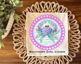 Southern Girl Lavender Girl's Crab T-Shirt