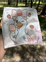 Strawberry Ice Cream Goose Girl's T-shirt