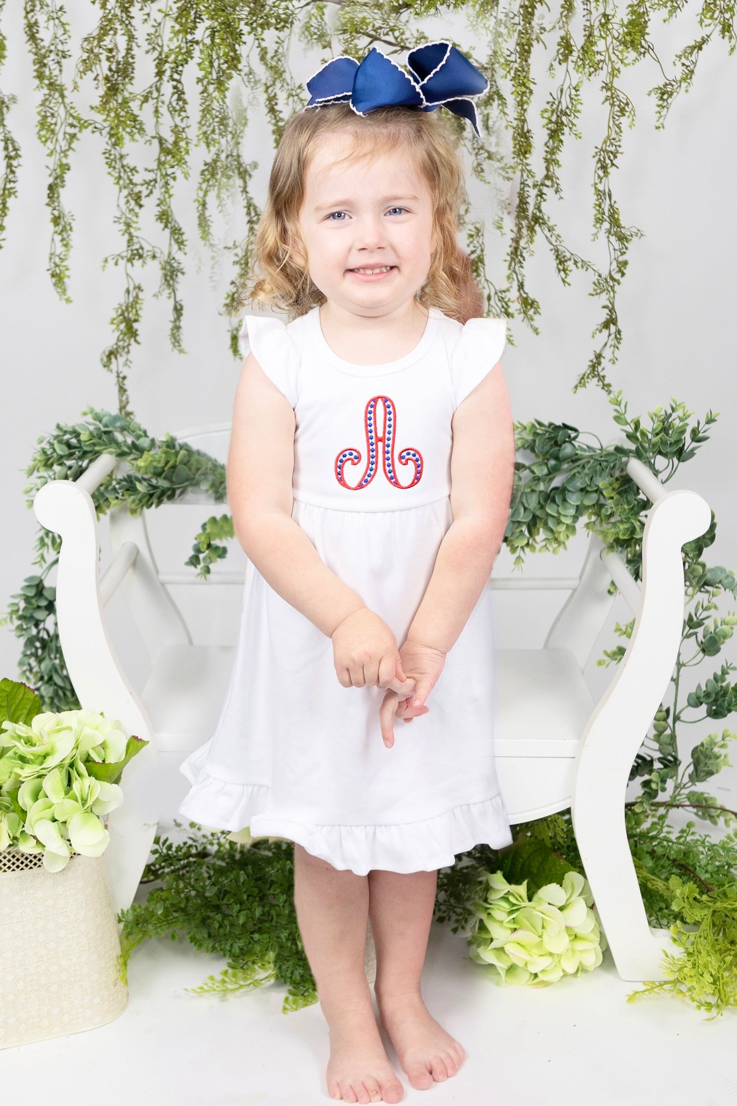 Girls Ruffle Flutter Sleeve Dress