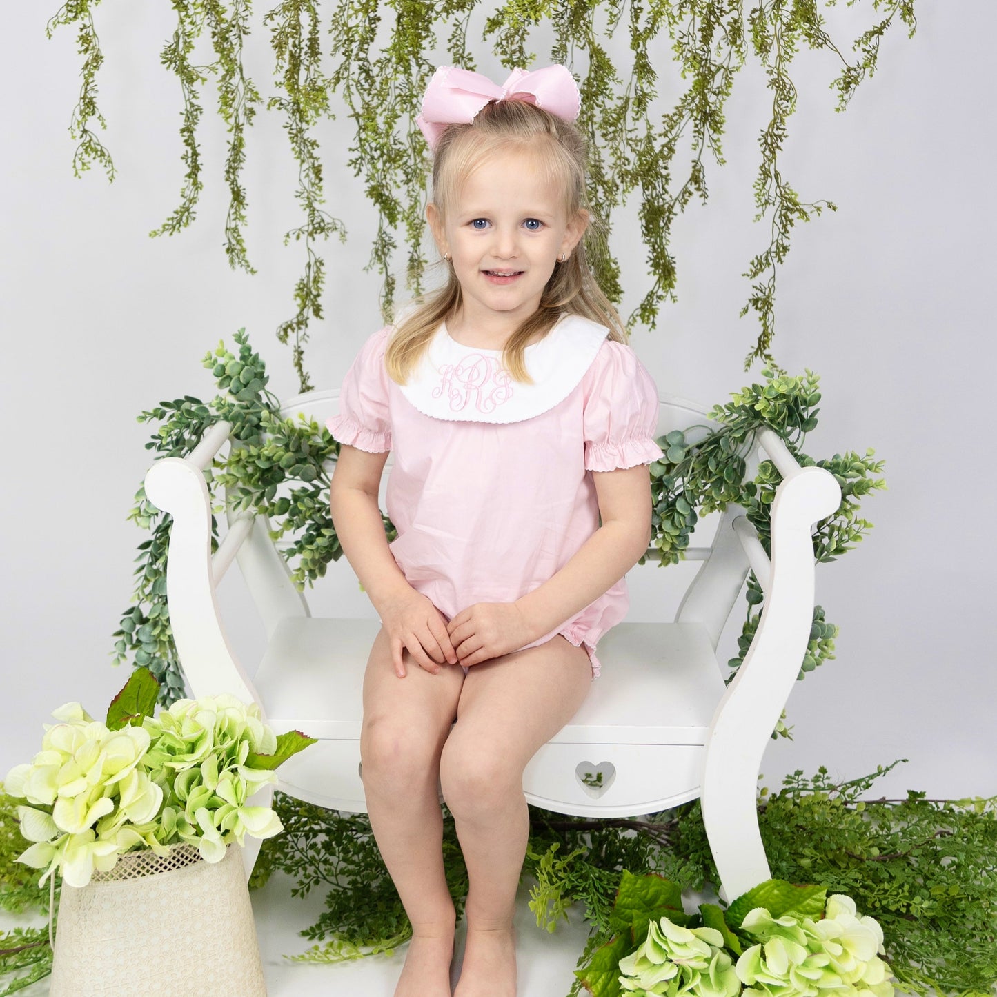 Girls Short Sleeve Bishop Bubble
