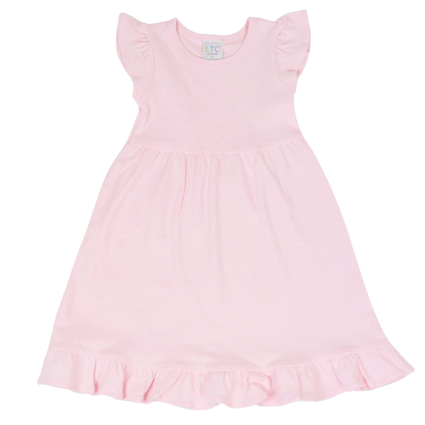 Girls Ruffle Flutter Sleeve Dress