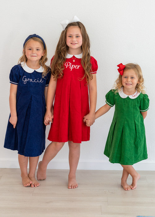 Pleated Peter Pan Collar Dress