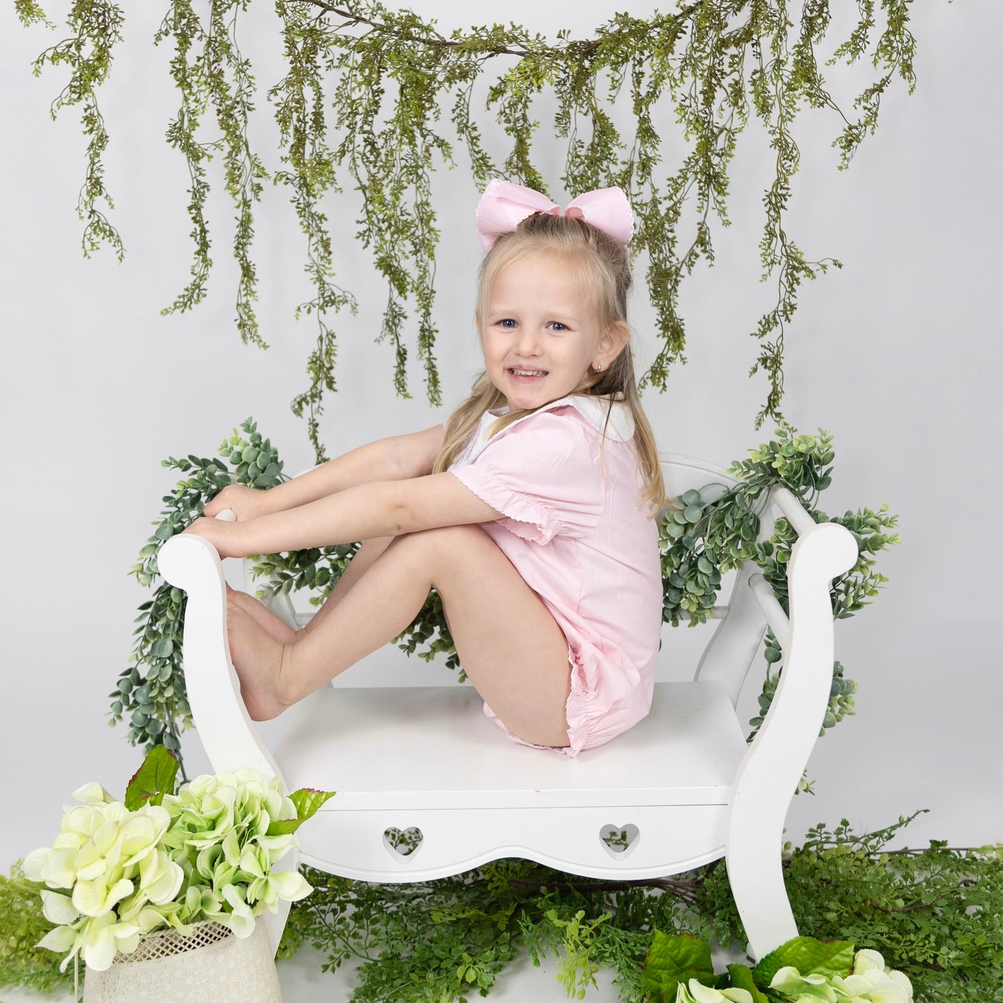 Girls Short Sleeve Bishop Bubble