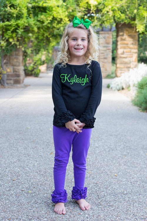 Girls Ruffle Long Sleeve Layering Tee