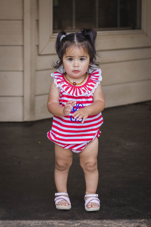 Girls Ruffle Neck Bubble