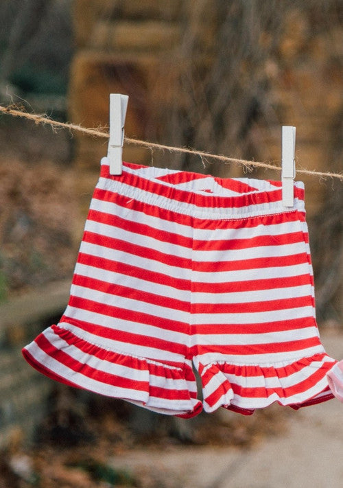 Girls Knit Ruffled Shorties