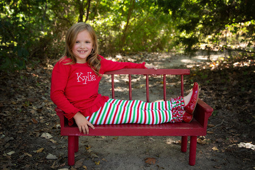 Girls Long Sleeve Ruffle Bottom Shirt