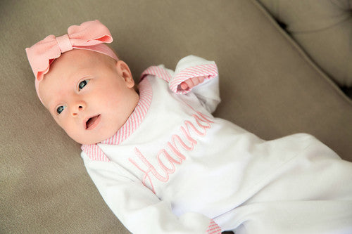 Seersucker Infant Gown (Miller Collection)