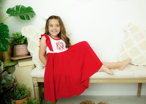 Girls Flutter Sleeve Twirl Dress