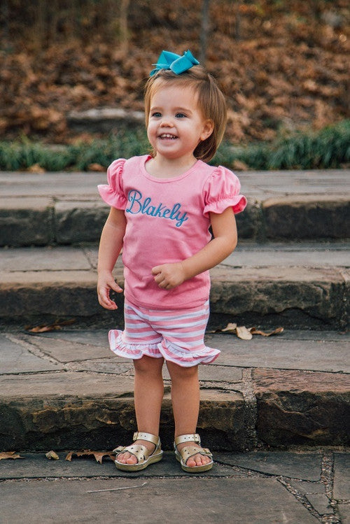 Girls Ruffle Sleeve Shirt