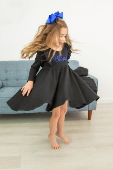 Girls Long Sleeve Twirl Dress
