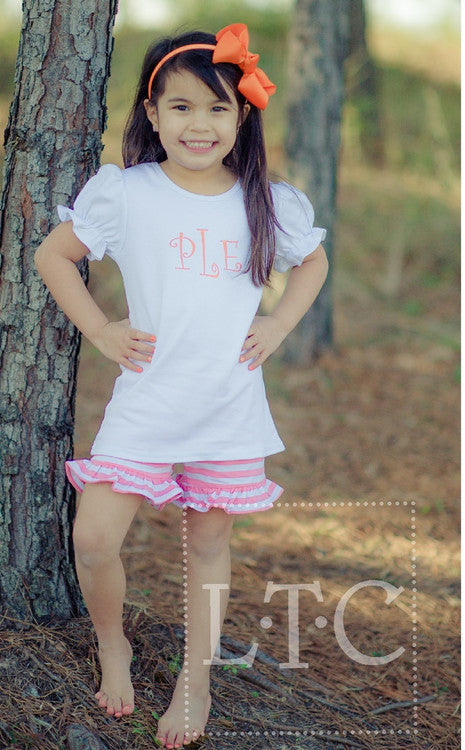 Girls Knit Ruffled Shorties