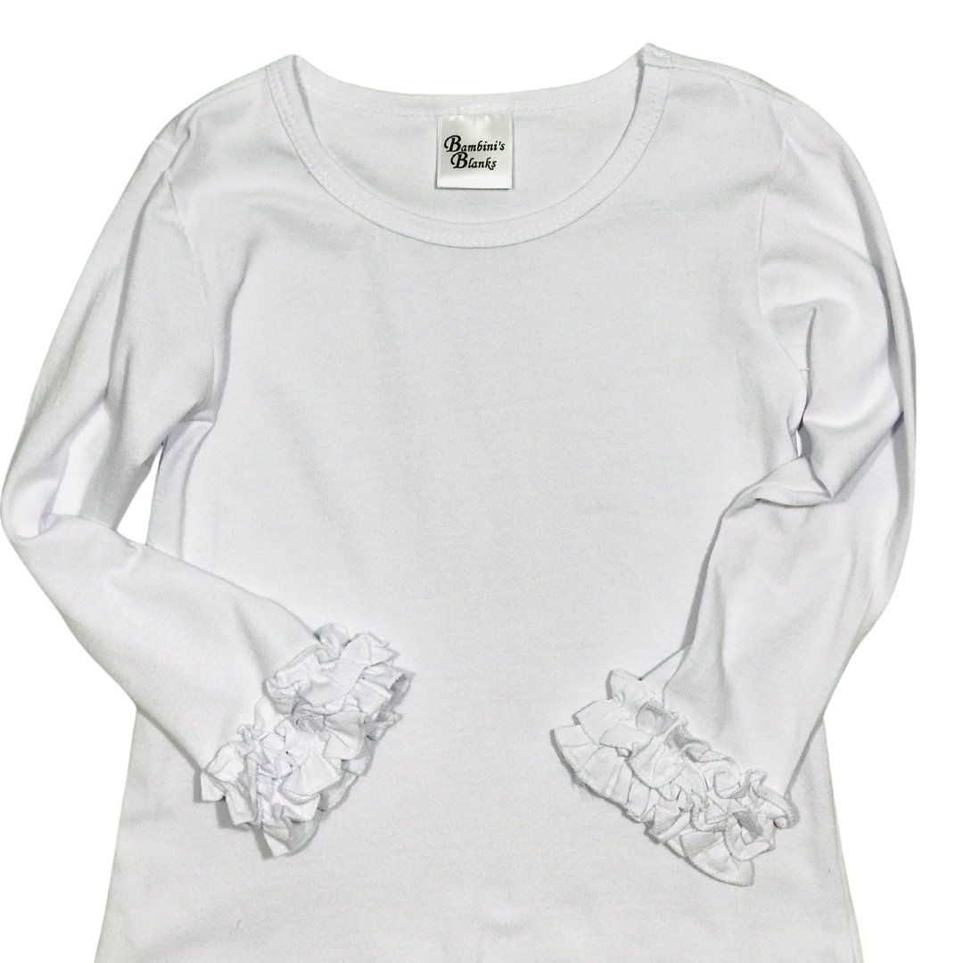 Blanks Long sleeve COTTON shirts with ruffles PINK - WHITE