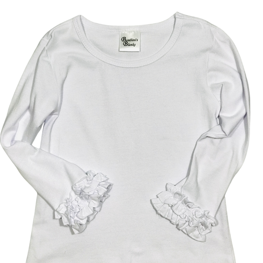 Blanks Long sleeve COTTON shirts with ruffles PINK - WHITE