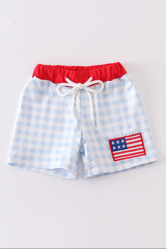 Boys Patriotic Swim Trunks