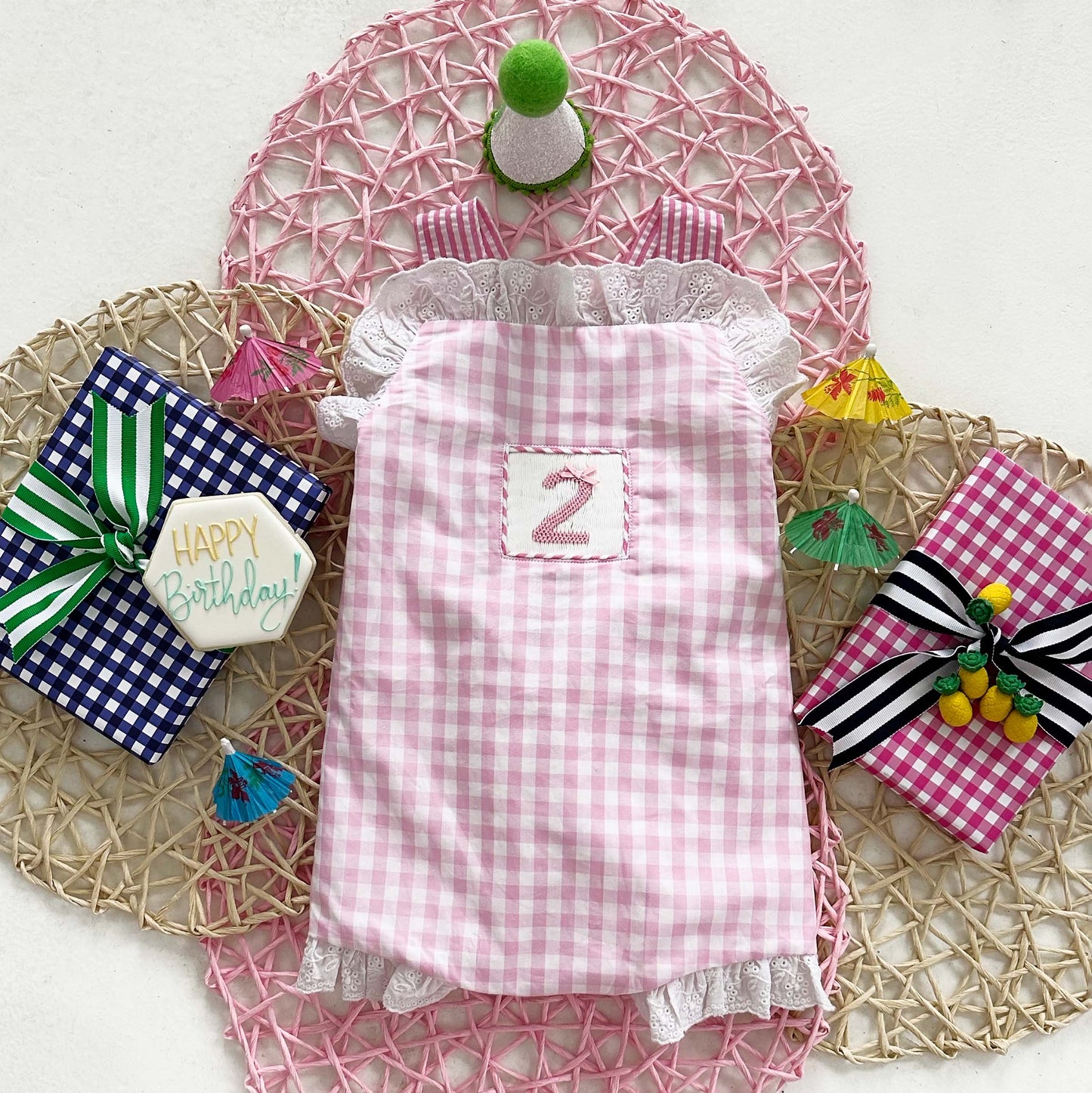 Girls Second Birthday Smocked Bubble