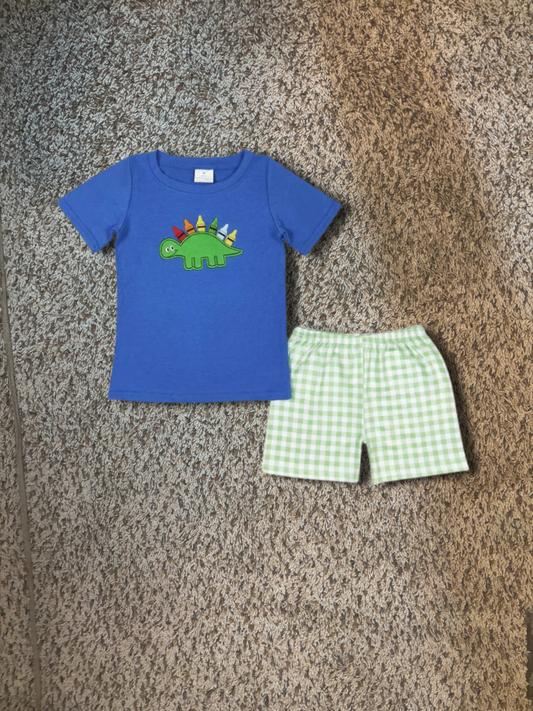 Boys Back to School Outfit-Dinosaur