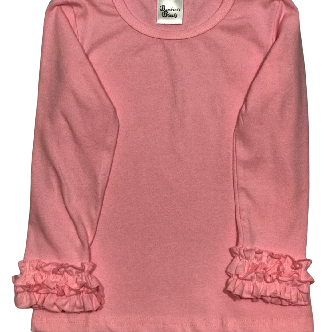 Blanks Long sleeve COTTON shirts with ruffles PINK - WHITE