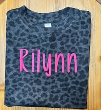 Custom Embroidered Natural Leopard Print
