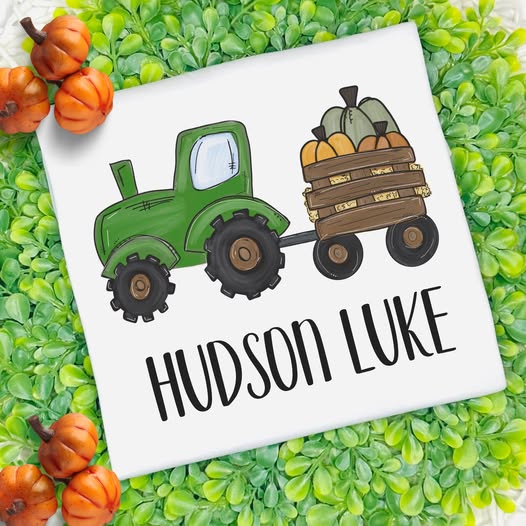 Personalized Pumpkin Patch Tractor Shirt