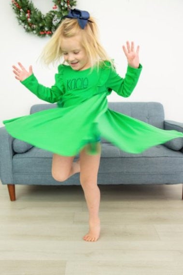 Girls Long Sleeve  Twirl Dress