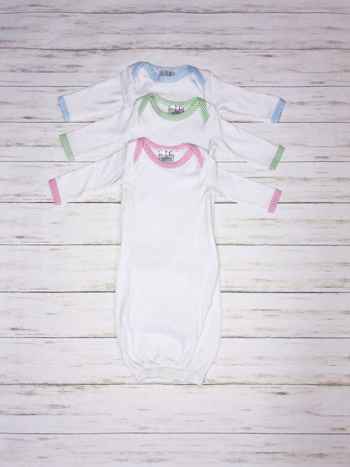 Seersucker Infant Gown (Miller Collection)