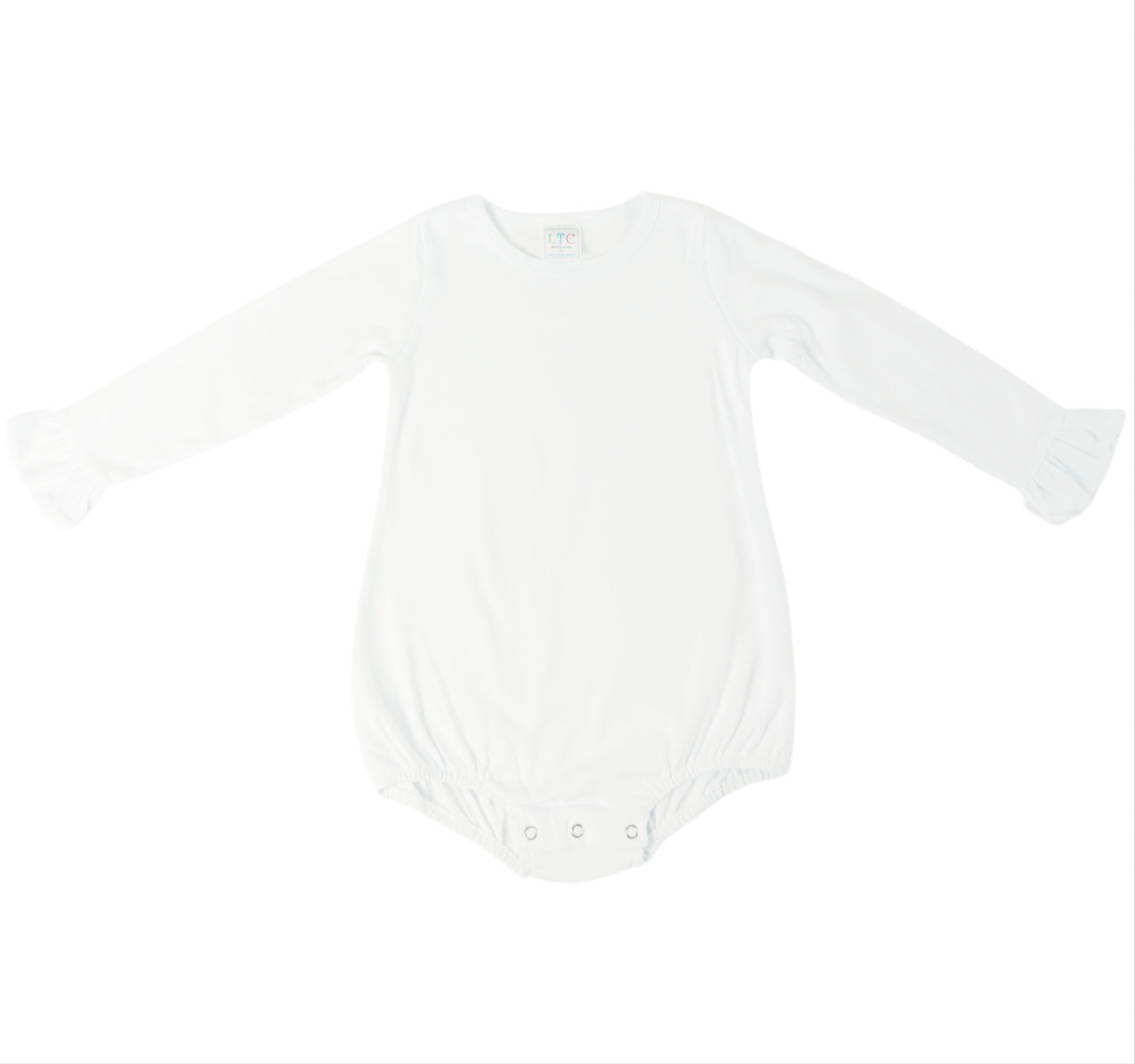 Girls Ruffle Long Sleeve Knit Bubble