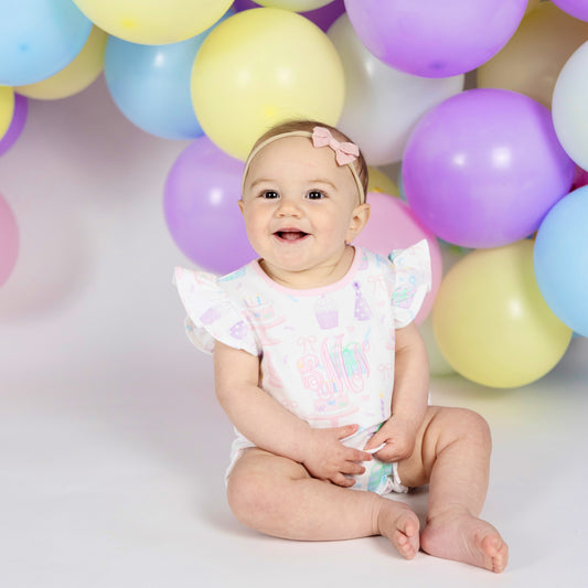 It's My Birthday Flutter Sleeve Knit Bubble