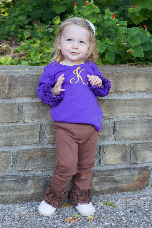 Girls Ruffle Long Sleeve Layering Tee