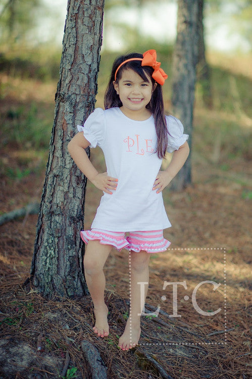Girls Ruffle Sleeve Shirt