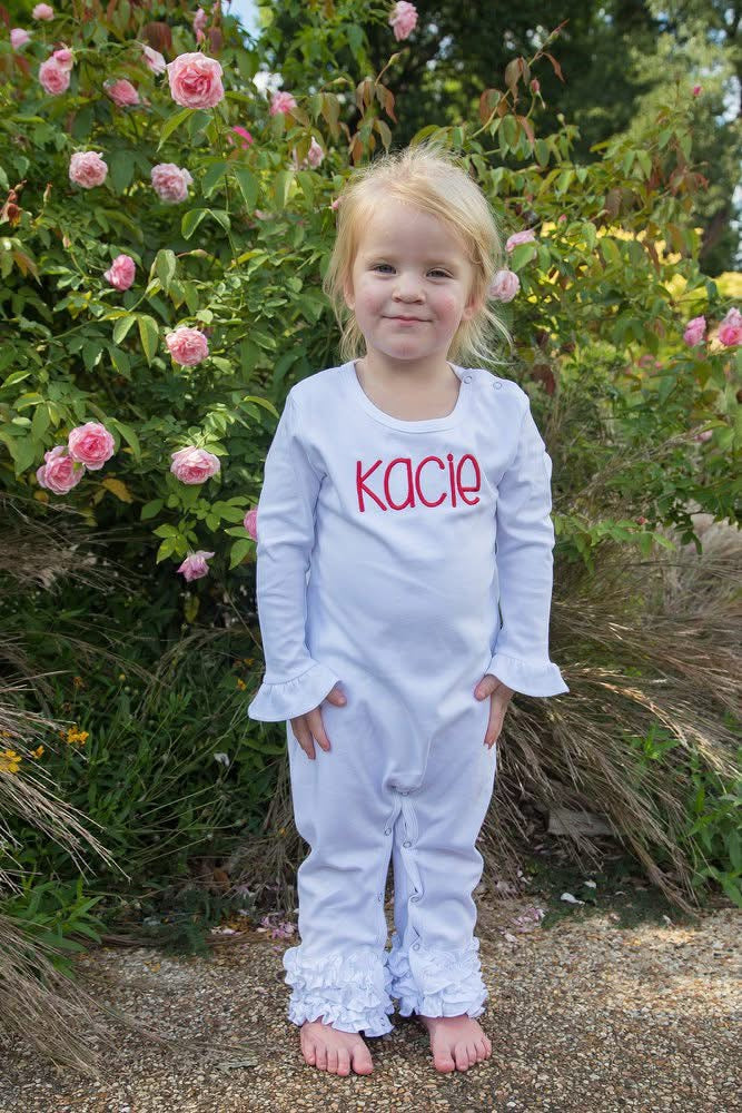 Girls Icing Ruffle Long Romper