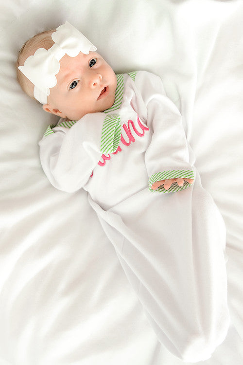 Seersucker Infant Gown (Miller Collection)