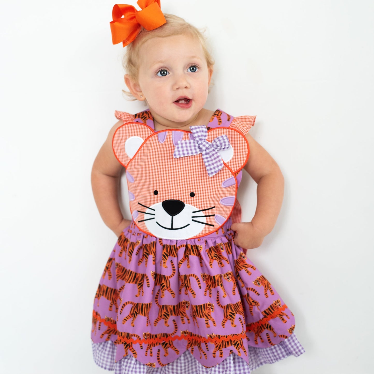 Orange & Purple Tiger Dress