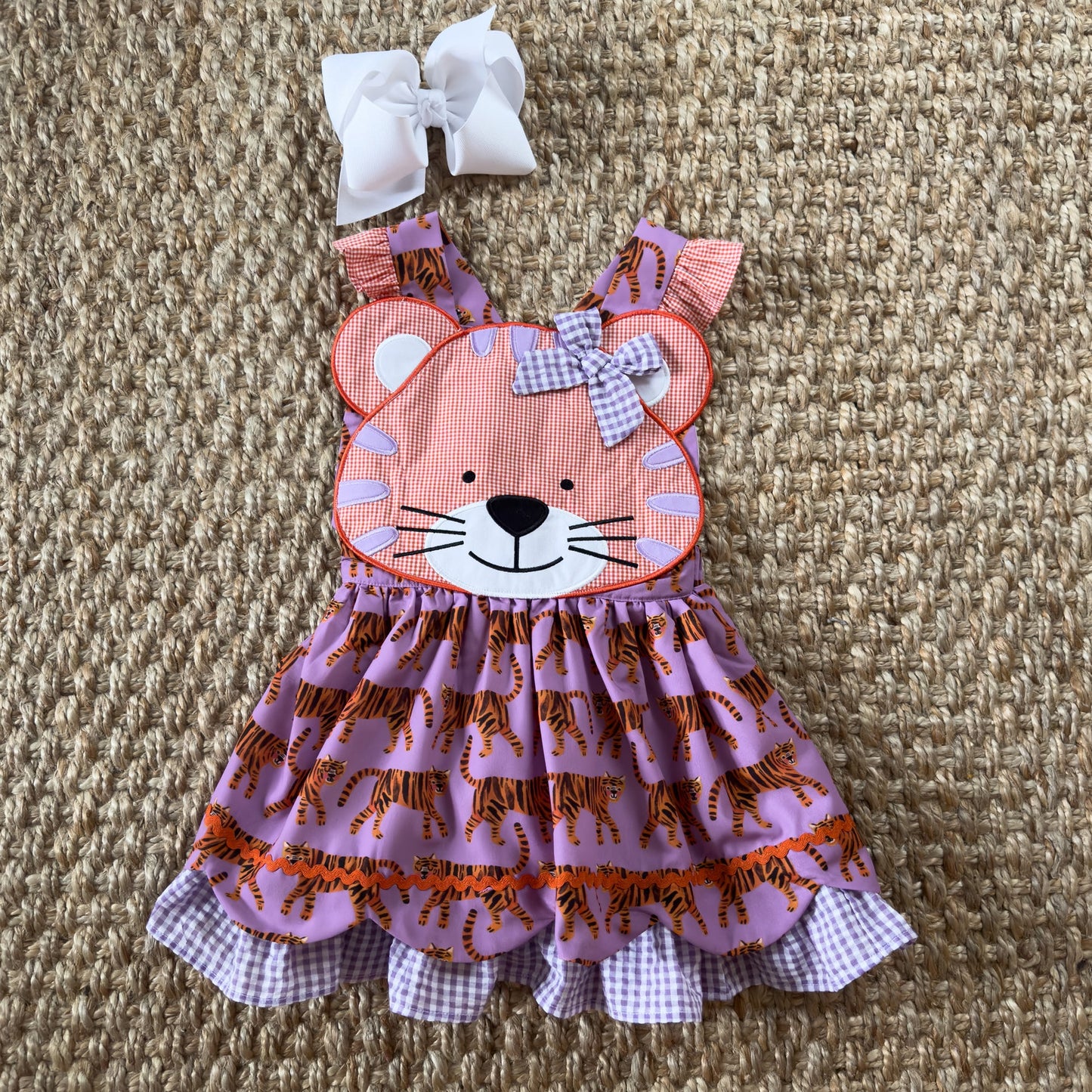 Orange & Purple Tiger Dress