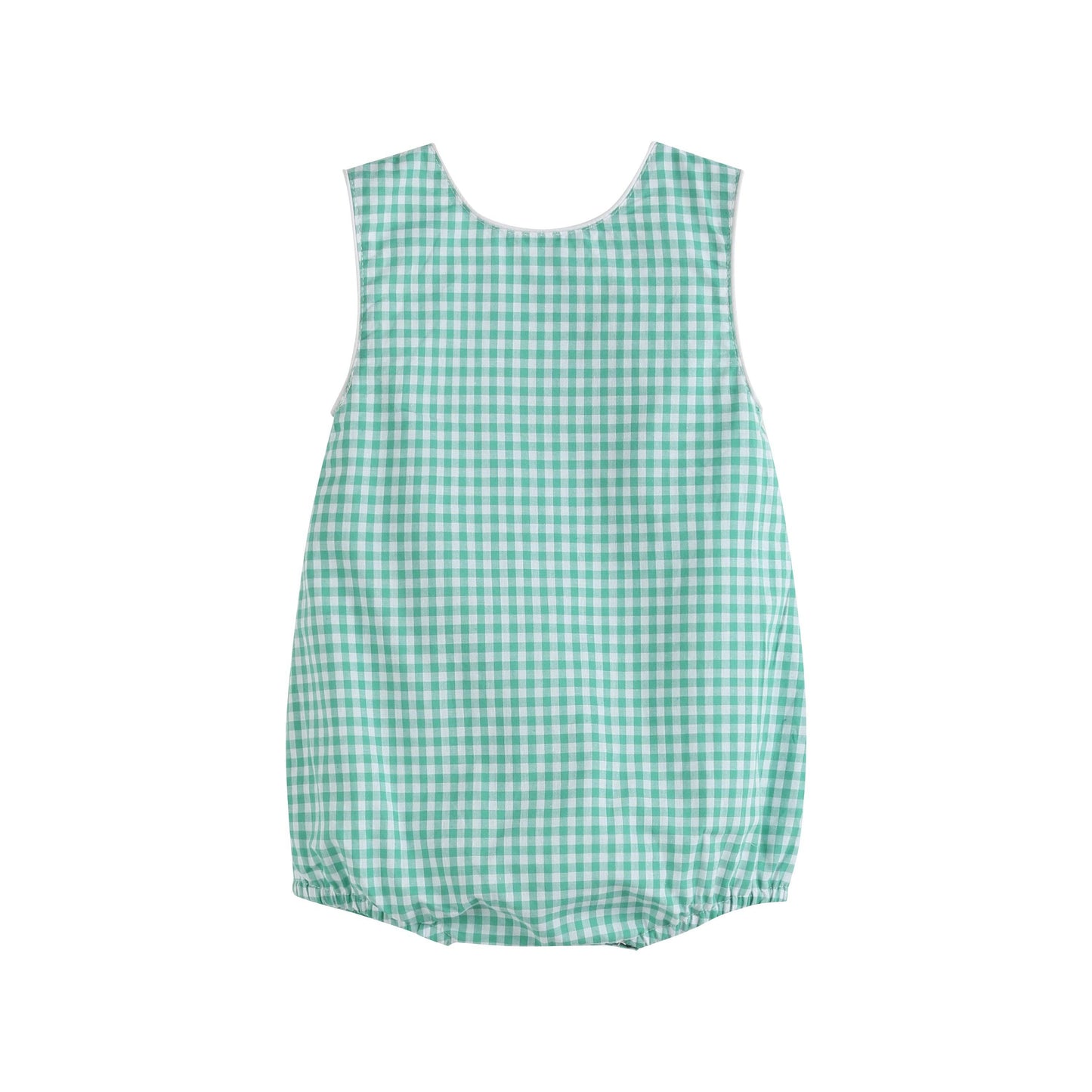 Green Gingham Watermelon Romper