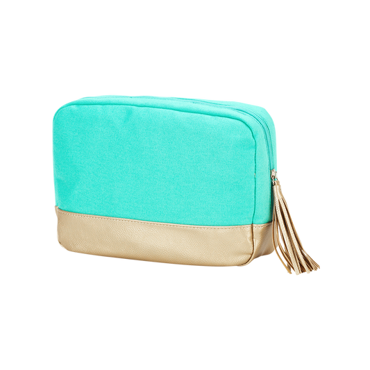 Mint Cabana Cosmetic Bag