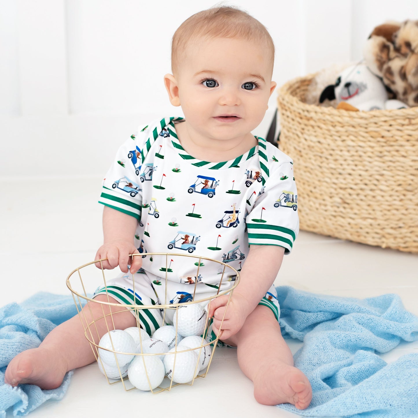 Boys Fairway Shortie Golf Romper