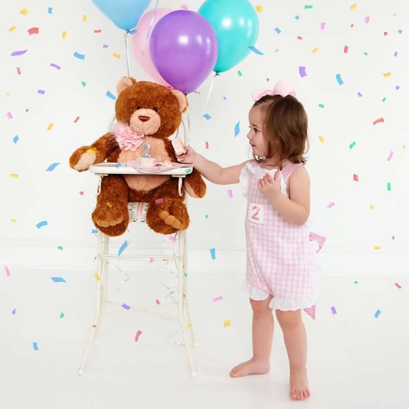 Girls Second Birthday Smocked Bubble