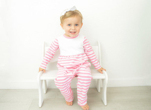 Color Block Long Romper